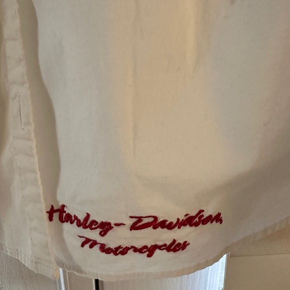 Harley-Davidson White Casual Button Down Shirt - Picture 5 of 6
